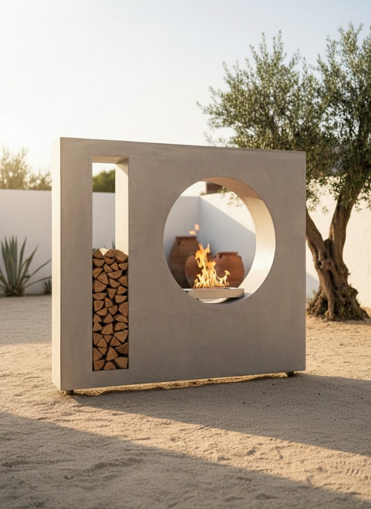 Haard Eivissa Met Vuur